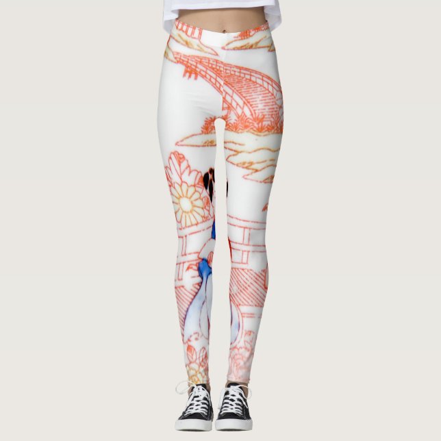 Geishas im Garten Leggings (Vorderseite)