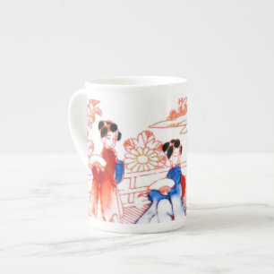 Geishas im Garten Prozellantasse