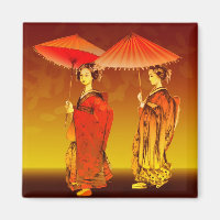 Geishas parasoles