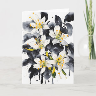 Geißblatt - Aquarellblumen Karte