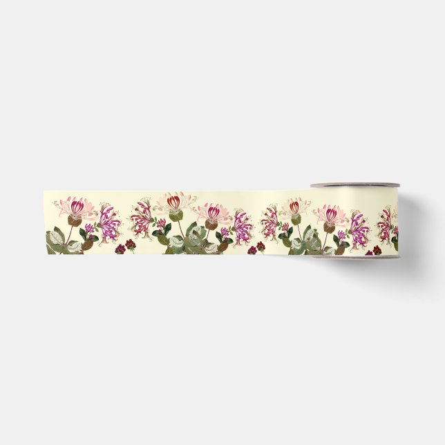 Geißblatt-BlumenBlumen-Garten-Band Satinband (Vorderseite)