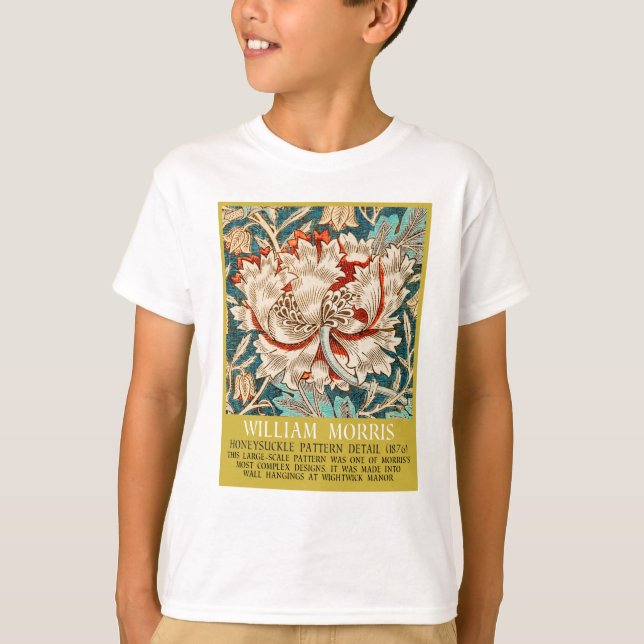 Geißblatt-Muster - Design von William Morris T-Shirt (Vorderseite)