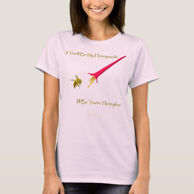 Geißblatt-und Honigbienen-Shirt T-Shirt (Vorderseite)