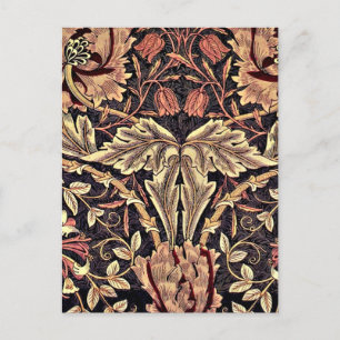 Geißblatt, vintage florales Design, Postkarte