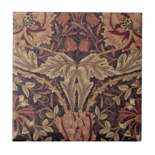 Geißblatt von William Morris, Gartenblumen Kunst Fliese