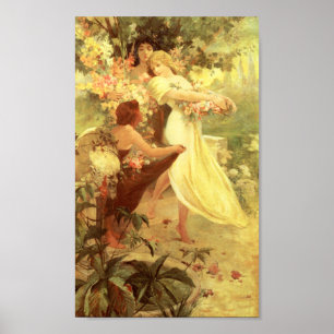Geist Alphonse Mucha des Frühlings-Plakats Poster