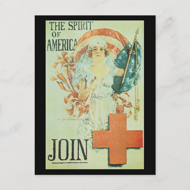 Geist Amerikas Zweiter Weltkrieg Postkarte (Vorderseite)