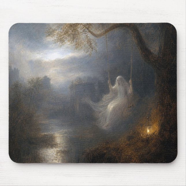 Geist auf einer Schaukel Mousepad (Vorne)