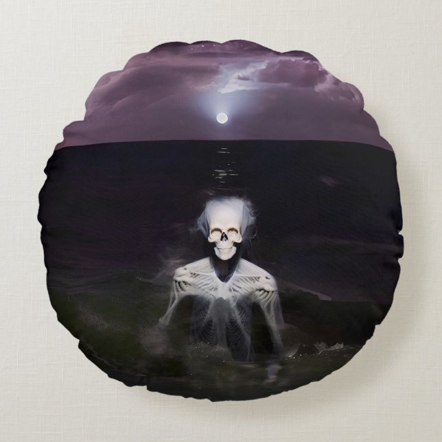 Geist auf See - Ölgemälde Rundes Kissen (Vorderseite)