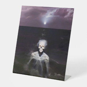 Geist auf See - Ölgemälde Sockelschild