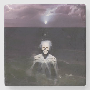 Geist auf See - Ölgemälde Steinuntersetzer