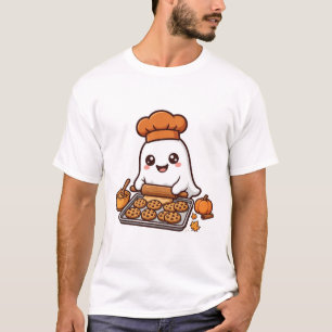 Geist-Bäcker backt Kekse Süße Halloween-Kunst T-Shirt