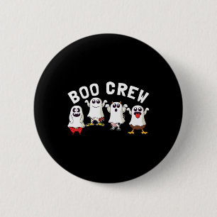 Geist Boo Crew Lustiger Halloween-Kuh Weihnachtsma Button