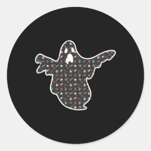 Geist Boo Sensenmann Kürbismuster Einfaches Hallow Runder Aufkleber