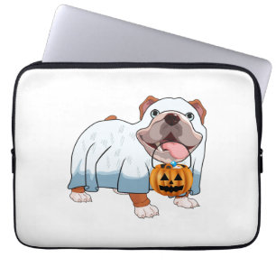 Geist Bulldogge Halloween Hund Laptopschutzhülle