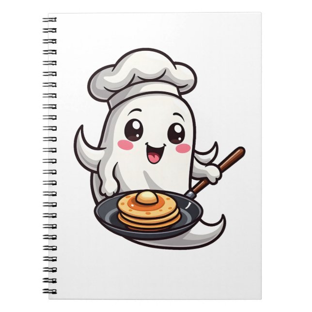 Geist-Chef � Lustiger Halloween-Kochtee Notizblock (Vorderseite)