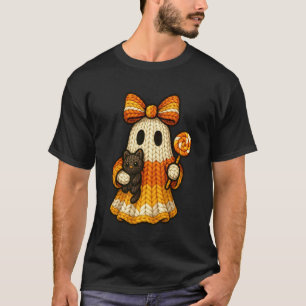Geist Coquette Schwarze Katze Stricken Häkeln Garn T-Shirt
