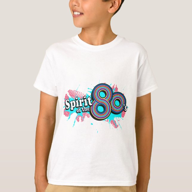 Geist der 80er Jahre Kinder Aqua Blue Logo T - Shi T-Shirt (Vorderseite)