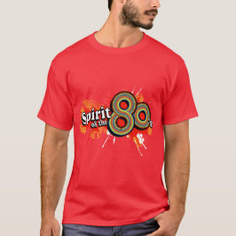 "Geist der Achtzigerjahre" Mehrfarbendes rotes des T-Shirt