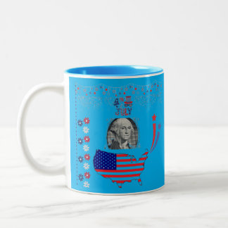 Geist der amerikanischen Unabhängigkeit azurblau Zweifarbige Tasse