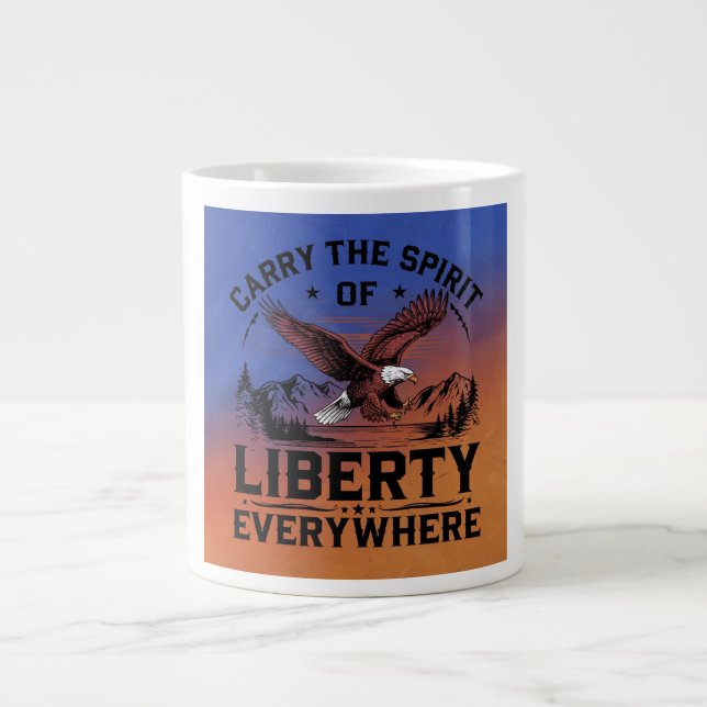 Geist der Freiheit Jumbo-Tasse (Vorderseite)