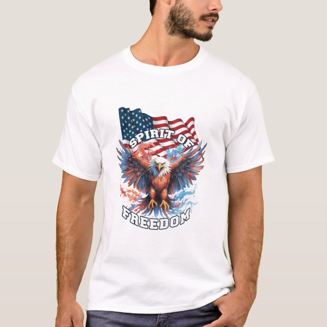 Geist der Freiheit Männer weiß T-Shirt (Vorderseite)