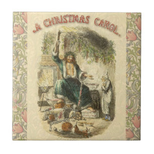 Geist der gegenwärtigen Weihnacht Scrooge Fliese