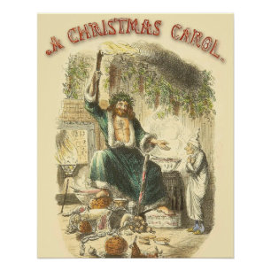 Geist der gegenwärtigen Weihnacht Scrooge Poster