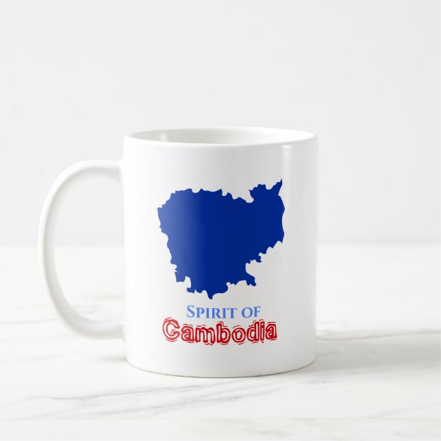 Geist der Kambodscha Blaue Karte Kaffeetasse (Links)