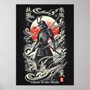 Geist der Klinge, Zombie Samurai, japanischer Anim Poster