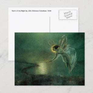 Geist der Nacht von Grimshaw, Viktorianische Fee Postkarte