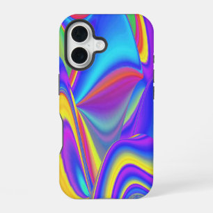 Geist der Sommerbrise, Abstrakte 3D Regenbogenkuns iPhone 16 Hülle