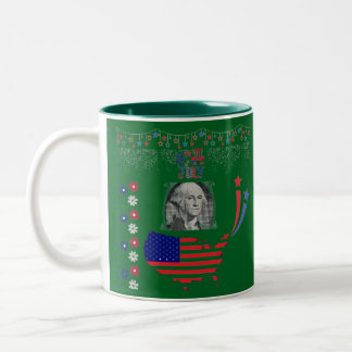 Geist des amerikanischen Unabhängigkeitswaldes grü Zweifarbige Tasse