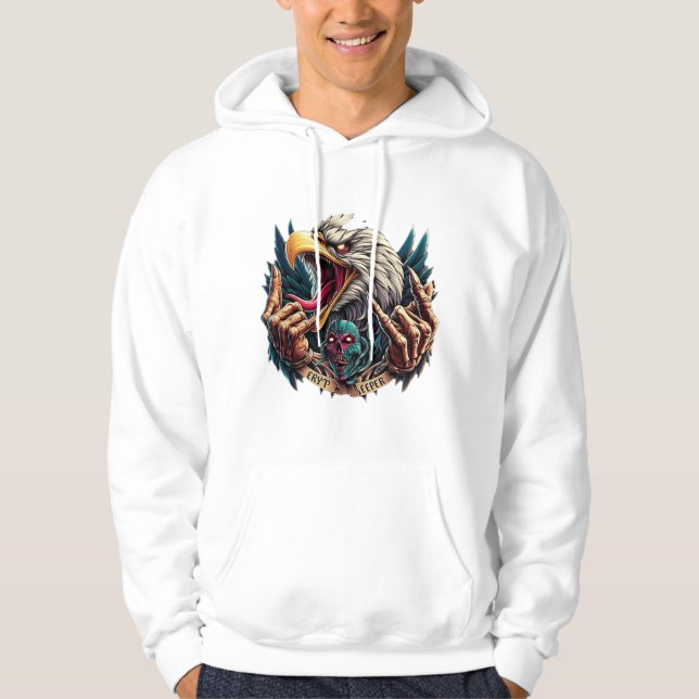"Geist des Felsens: Adlerzorn und Kryptkeeper-G Hoodie (Vorderseite)