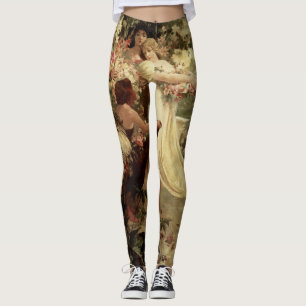 Geist des Frühlings von Alphonse Mucha Leggings
