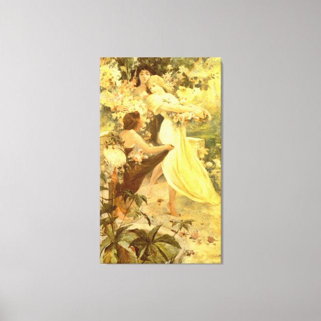 Geist des Frühlings von Alphonse Mucha Leinwanddruck (Vorderseite)