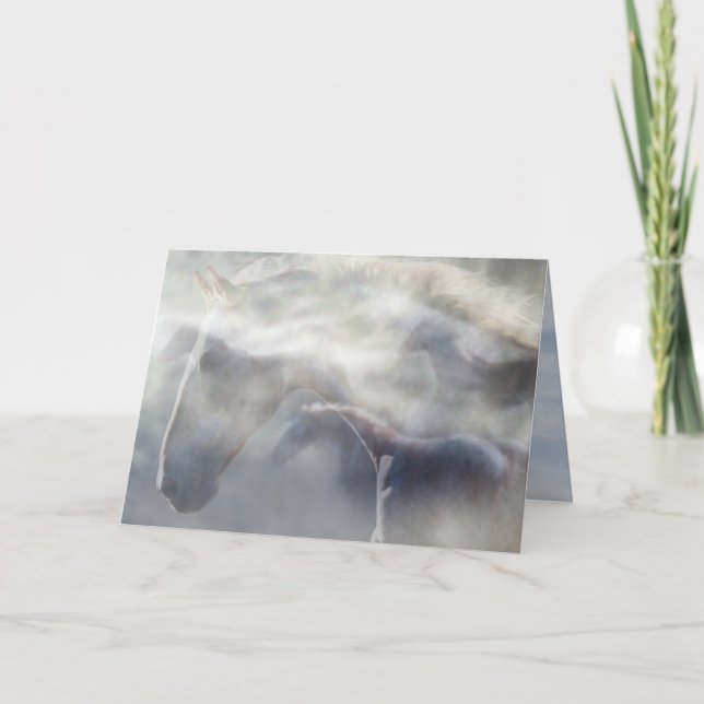"Geist des Pferd" Beileidskarte Karte (Vorderseite)