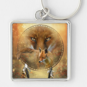 Geist des roter Fox-Kunst-Schlüsselanhängers Schlüsselanhänger