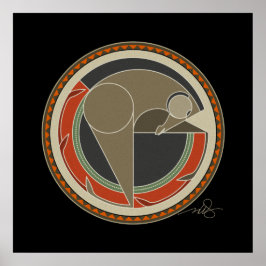 Geist des schwarzen Hintergrundes Poster