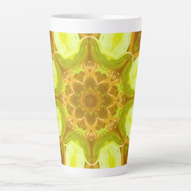 Geist des solaren Laubs abstraktes Muster  Milchtasse (Vorderseite)