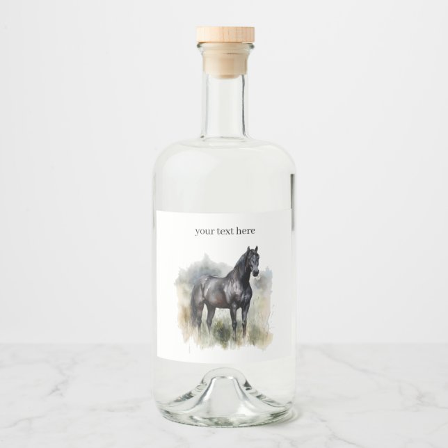 Geist des Wilden Stallion, Brauch Alkoholflaschenetikett (Vorderseite)