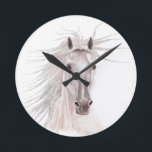 Geist des Windpferdes - Vintag- Runde Wanduhr<br><div class="desc">Schönes,  handgezapftes Pferd mit Vintagem Stil.</div>