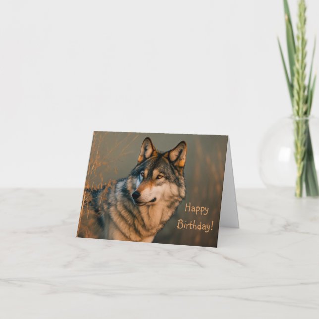 Geist des Wolfs Dankeskarte (Vorderseite)