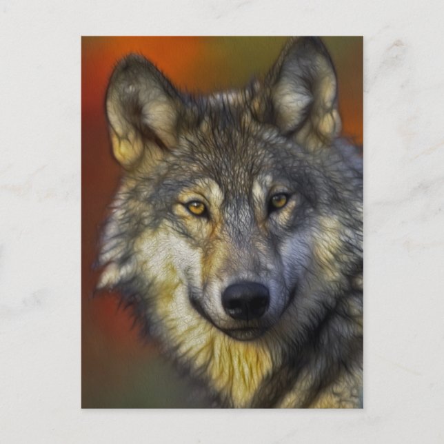 Geist des Wolfs - Geschenke des Therianischen Wolf Postkarte (Vorderseite)