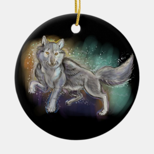 Geist des Wolfs Keramikornament (Vorne)