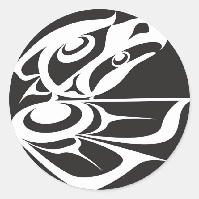 Geist Eagle Runder Aufkleber (Vorderseite)