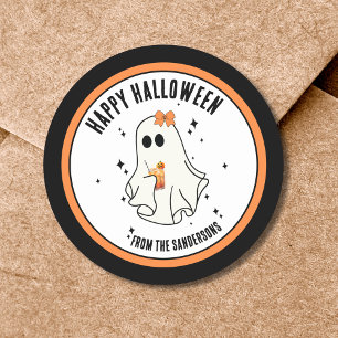 Geist Frohes Halloween Runder Aufkleber