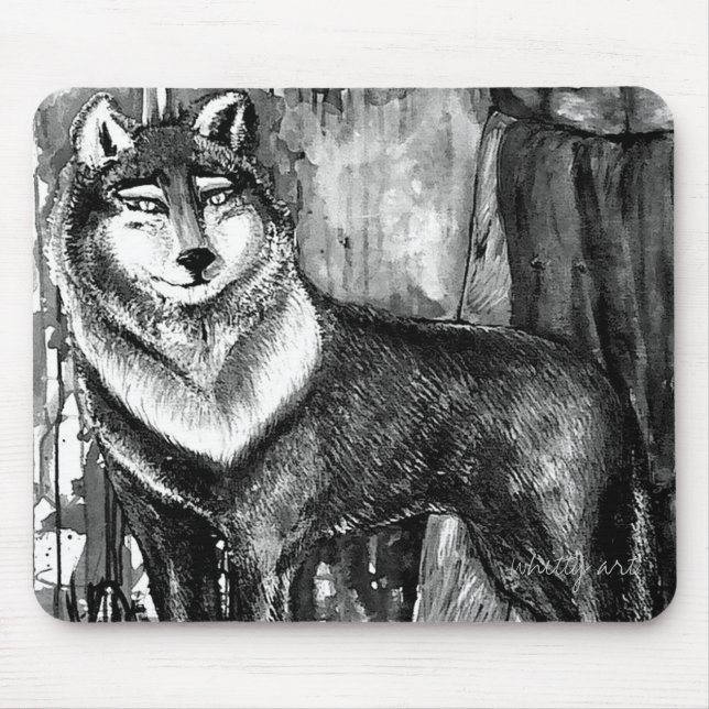 Geist-Führer-Wolf Mousepad (Vorne)