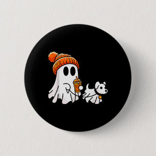 Geist gehender Hund lustiges Halloween-Kostüm Button