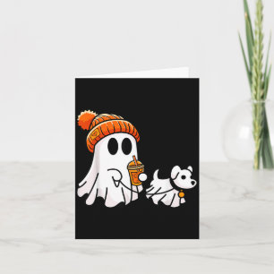 Geist gehender Hund lustiges Halloween-Kostüm Karte